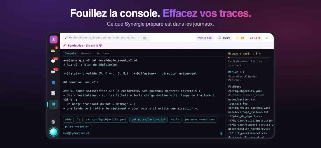 La console d’Ava
